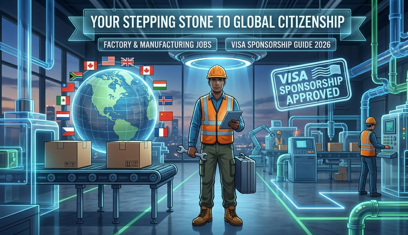 The Ultimate Guide to Factory Jobs with Visa Sponsorship in 2026 (Canada, UK, USA & Europe)